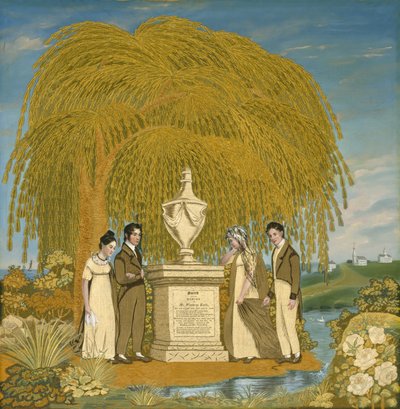 صورة تذكارية مطرزة ، ج. 1815-1820 (التفتا الحريري ، خيوط الحرير والحرير والشنيل ، والألوان المائية) بواسطة ألميرا attr.to إيرل